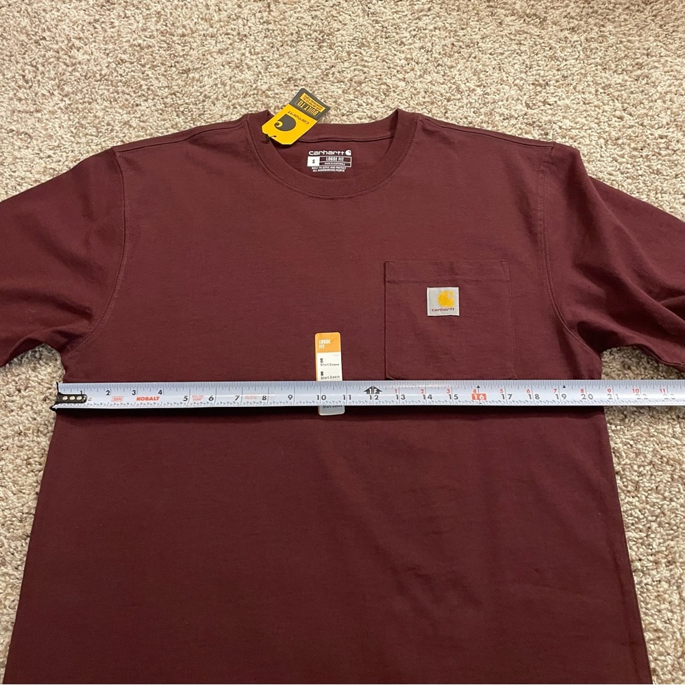 NWT! CARHARTT MEN'S LOOSE FIT
HEAVYWEIGHT LOGO POCKET WORK T-SHIRT SMALL - Picture 8 of 10